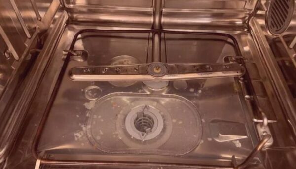 Excess water at the bottom of the bosch dishwasher
